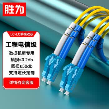 胜为电信级光纤跳线 LC-LC单模双芯3米 9/125低烟无卤光纤尾纤 SW-CS2LC-03D
