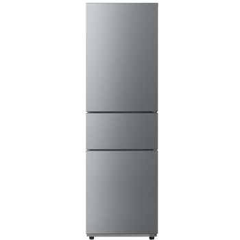 美的（Midea）家用电冰箱三开门小型冰箱节能省电保鲜小户型租房小冰箱BCD-220TMA钛钢灰-星烁【专】