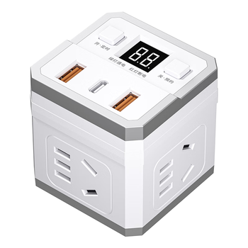 阿乐乐可【24H定时+防过充】时显魔方插座 USB+Type-C 插座转换器/转换插头/转换器电源 预约通电+定时断电