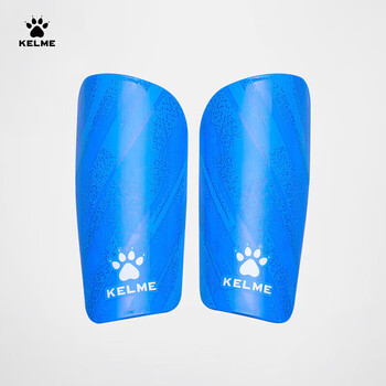卡尔美（KELME）足球护腿板比赛训练护小腿减震加厚插板专业护具 蓝色 M	