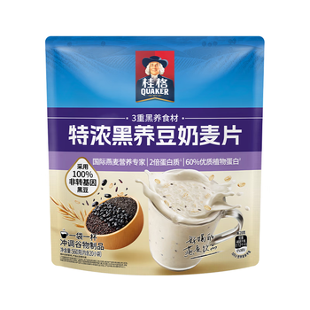 桂格（QUAKER）特浓黑养豆奶麦片560克（28g*20袋）三重黑营养 浓醇倍好喝