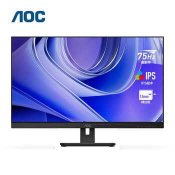 AOC 显示器 24E2H 1920×1080 75Hz 23.8英寸 HDMI;VGA;音频/耳机输出 平面 IPS 1台/台 台