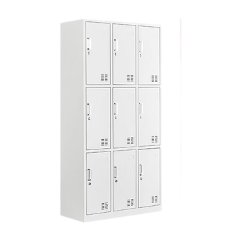 施尔福 更衣柜铁皮柜员工宿舍柜存包柜带锁鞋柜储物柜常规款九门更衣柜