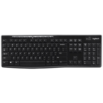 罗技（Logitech）K270【企业级】无线办公键盘  笔记本电脑键盘 薄膜全尺寸数字键盘带优联接收器 黑色【团单优惠】