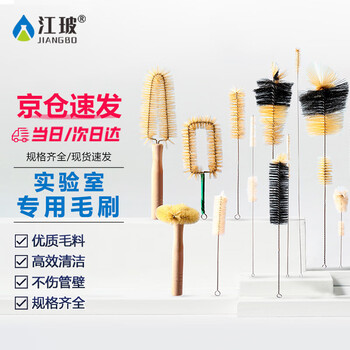 江玻试管刷猪毛烧杯刷尼龙软毛硬毛实验室器材清洗刷子毛刷工具量筒刷容量瓶烧瓶三角烧瓶滴定管 容量瓶刷-50ml