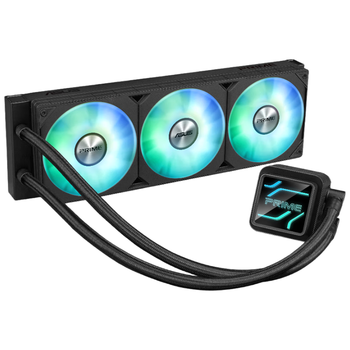 华硕PRIME 大师 360ARGB CPU水冷散热器 高性能水泵/无限镜可替换铭板/预装高性能ARGB风扇/黑神话装机