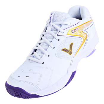 VICTOR威克多胜利羽毛球鞋男女款P9200TD高弹稳定类运动鞋白紫 42