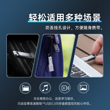 闪迪（SanDisk）128GB U盘 CZ73 安全加密 数据恢复 学习电脑办公投标 小巧便携 车载 大容量金属优盘