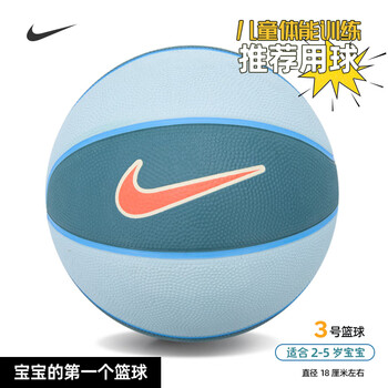 耐克（NIKE）儿童幼儿园小篮球皮球弹力拍拍橡胶3号N000128540803/BB0634-408