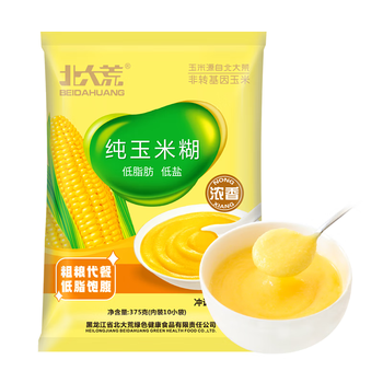 北大荒纯玉米糊375g（10袋）非转基因玉米粥粉面羹粗粮谷物早餐冲饮低脂
