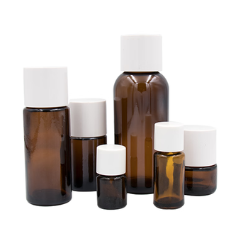 冰禹 BYlj-132 茶色喇叭口香精香料样品瓶 棕色实验瓶试剂瓶密封避光空瓶药剂瓶 盖子颜色随机 60ml