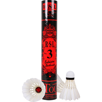 亚狮龙（RSL）NO.3号全圆鸭毛专业比赛羽毛球稳定耐打羽球76速12只装/桶