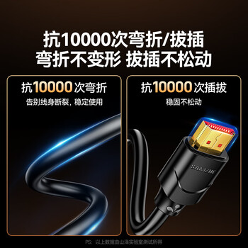 山泽 HDMI线工程级 4K数字高清线 10米 家装3D视频线 笔记本投影仪电脑电视机顶盒数据连接线 100SH8 山泽 HDMI线工程级 4K数字高清线 10米 家装3D视频线 笔记本投影仪电脑电视机顶盒数据连接线 100SH8