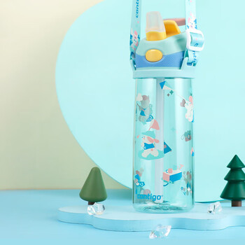 contigo康迪克单层运动吸管水杯600ml萌宠踏青记HBC-ADN063