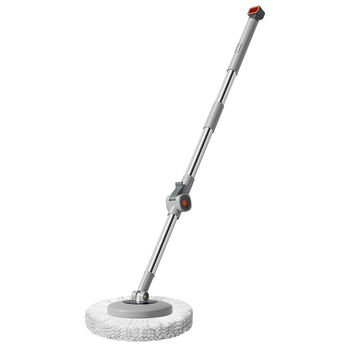 五月花旋转拖把杆共2布加粗拖把盘尘推杆圆拖把头配件杆盘套装JJ-PJ137