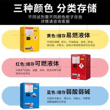 信京防爆柜工业防火防爆箱实验室化学品危险品储存安全柜 12加仑黄色 信京防爆柜工业防火防爆箱实验室化学品危险品储存安全柜 12加仑黄色
