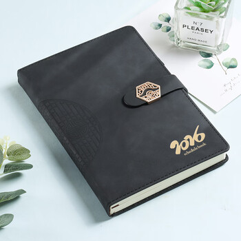 申士（SHEN SHI）【热门商品】2026年A5国风日程本笔记本子352页计划本工作效率手册记事本日记本可印LOGO C25黑