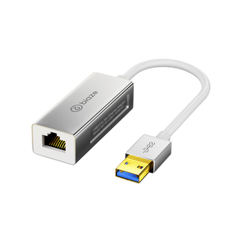毕亚兹 USB3.0转有线网口 千兆网卡 RJ45网线接口转接头 免驱动转换器 笔记本电脑小米盒子外置网卡