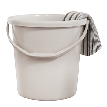 本迪白色水桶16L单个装加厚手提洗车储水桶宿舍洗衣桶拖把桶泡脚桶