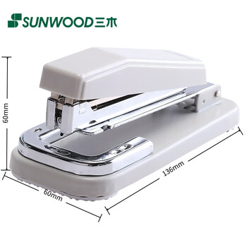 三木（SUNWOOD）效率王系列 25页可旋转订书机 适配24/6订书钉 灰色 P414