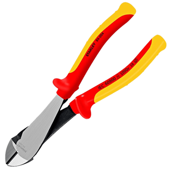 史丹利（STANLEY）绝缘斜嘴钳8英寸斜口钳钢丝剪钳偏嘴钳剪线钳84-004