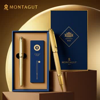 梦特娇（MONTAGUT）【毕业礼物】签字笔商务高档男士宝珠笔笔芯套装办公精致送礼女士洛萨特系列辉煌金