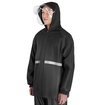 格术雨衣分体电动车雨衣套装防暴雨人车分离雨衣雨裤反光双帽檐2XL