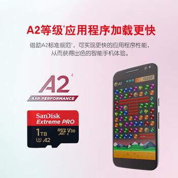 闪迪(SanDisk)1TB TF(MicroSD)内存卡 A2 4K V30 U3 C10 至尊超极速移动存储卡 读速200MB/s 写速140MB/s 闪迪(SanDisk)1TB TF(MicroSD)内存卡 A2 4K V30 U3 C10 至尊超极速移动存储卡 读速200MB/s 写速140MB/s