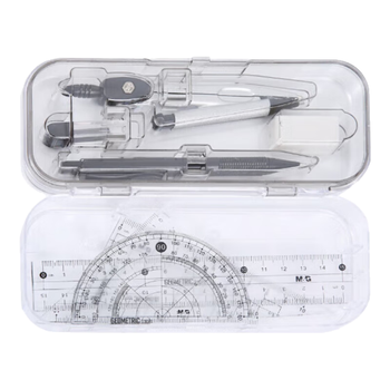 晨光（M&G）文具齐思钧推荐款尺规套装8件套（金属圆规+直尺+三角尺*2+量角器+自动铅笔+替芯+橡皮+收纳盒）