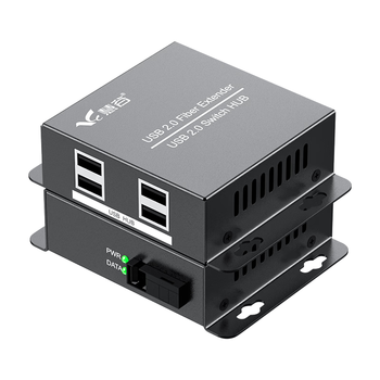 慧谷 USB光端机1进4出 四口USB2.0光纤延长器转换器 SC接口 HG-814USB