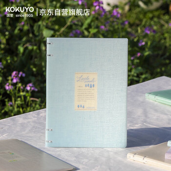 国誉（KOKUYO）木野梦境系列四孔活页本大容量可换内页 B5/40页横线 雪松蓝 1本 WSG-RUNP81LB