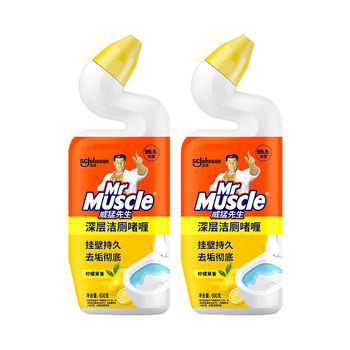 威猛先生（Mr Muscle）洁厕灵 600g*2瓶 柠檬草香 洁厕剂 马桶清洁 超市同款