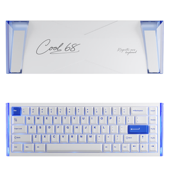 达尔优（dareu）COOL68/60磁轴键盘RT电竞游戏机械键盘8K回报率热插拔RGB双驱动无畏契约COOl68 云海蓝
