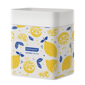 固成车载垃圾袋柠檬树19*25cm20只装单面4.5丝可直立可粘贴车用垃圾袋