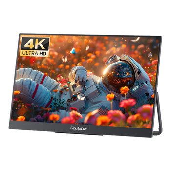 雕塑家15.6英寸4K便携式显示器 100%sRGB广色域 电脑笔记本手机副屏 PS4/5扩展屏分屏一线直连MU156LT