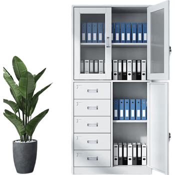 润虎文件柜办公柜钢制铁皮柜资料柜档案柜储物柜偏三保文件柜升级款