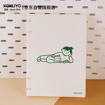 国誉(KOKUYO)Noritake设计师联名学生活页本四孔记事笔记本子B5/10张 绿色 WSG-RU2XP71G