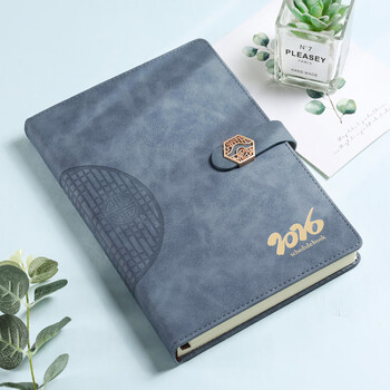 申士（SHEN SHI）【热门商品】2026年B5国风日程本笔记本子352页计划本工作效率手册记事本日记本可印LOGO C18深蓝