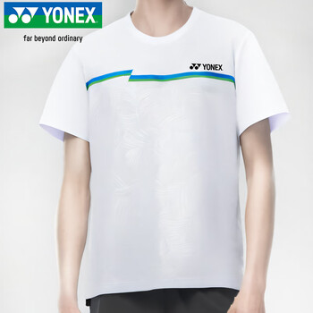 尤尼克斯YONEX羽毛球服速干透气比赛训练运动T恤男115075BCR白XO