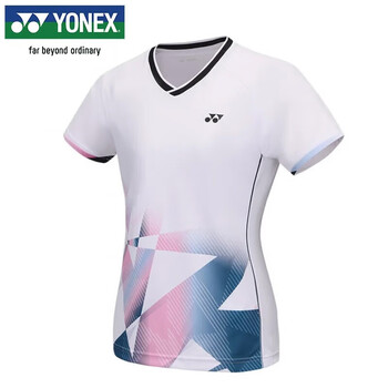 尤尼克斯YONEX羽毛球服比赛训练吸汗透气女款运动T恤210095BCR白色L