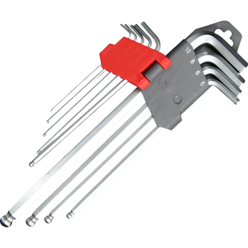 拓利亚（TOPLIA） 特长球头内六角扳手9件套 内六角螺丝刀扳手 WR017026