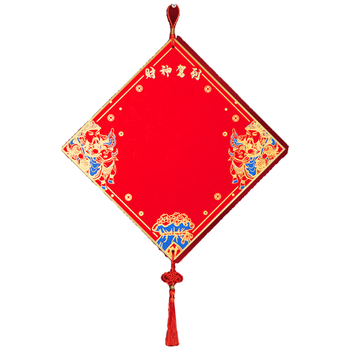 玉水湖福字斗方硬卡加厚蜡染空白斗方书法毛笔新年中国结挂饰写福字卡纸2026新款福卡挂件 宫廷彩绘小号