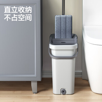 五月花平板拖把33CM杆长127CM2配布刮刮桶免手洗家用懒人吸水墩布拖地 五月花平板拖把33CM杆长127CM2配布刮刮桶免手洗家用懒人吸水墩布拖地