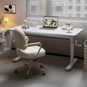 小匠材（XIAOJIANGCAI）升降桌电脑桌站立卧室家用办公学习桌写字桌书法桌游戏桌白100*60