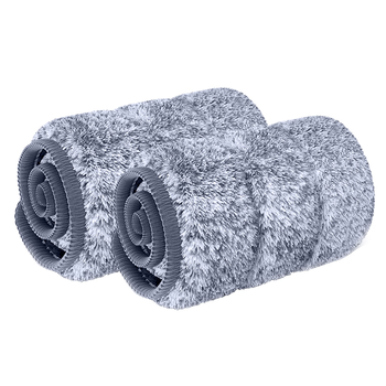 五月花45CM特大号2块装刮刮桶平板拖把替换布配件超细纤维