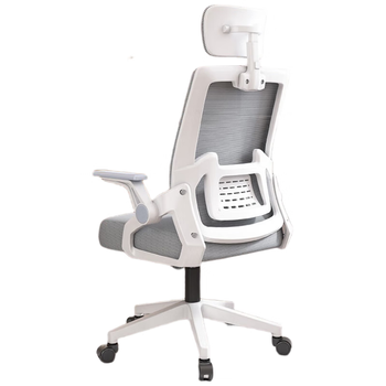 中伟（ZHONGWEI）电脑椅办公椅会议椅学习椅办公室靠背转椅 灰白转椅逍遥款