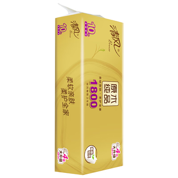 清风【李昀锐同款】有芯卷纸 原木金装4层加厚180克*10卷 卫生纸