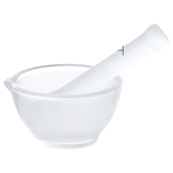 玻璃研钵研磨器化学实验室捣药碗乳钵磨粉器带研磨棒 【玻璃】75mm碗+棒  一套