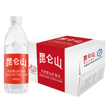 昆仑山饮用天然雪山矿泉水 含锶弱碱性 500ml*20瓶 整箱装 高品质矿泉水