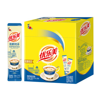 优乐美低糖奶茶粉 25g*20条/盒装阿萨姆风味早餐代餐下午茶速溶冲泡饮料